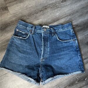 Agolde Dark Blue Jean Shorts